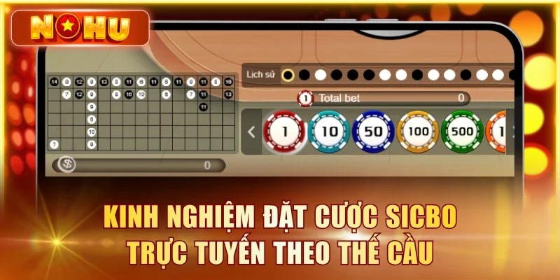 Kinh nghiệm đặt cược Sicbo trực tuyến theo thế cầu