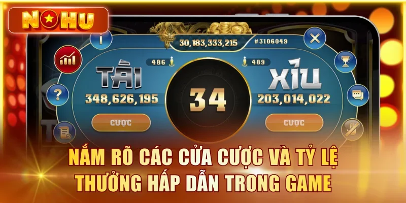 Nắm rõ các cửa cược và tỷ lệ thưởng hấp dẫn trong game